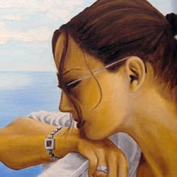 Portraitmalerei Öl auf Leinwand, 0,7×0,5m
