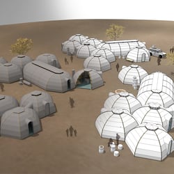 Rendering und Design Flüchtlingsunterkünfte