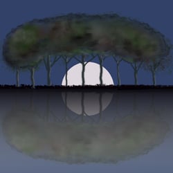 Aufgehender Mond