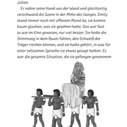 Illustration im TB „Gefangen im Riesenbuch“