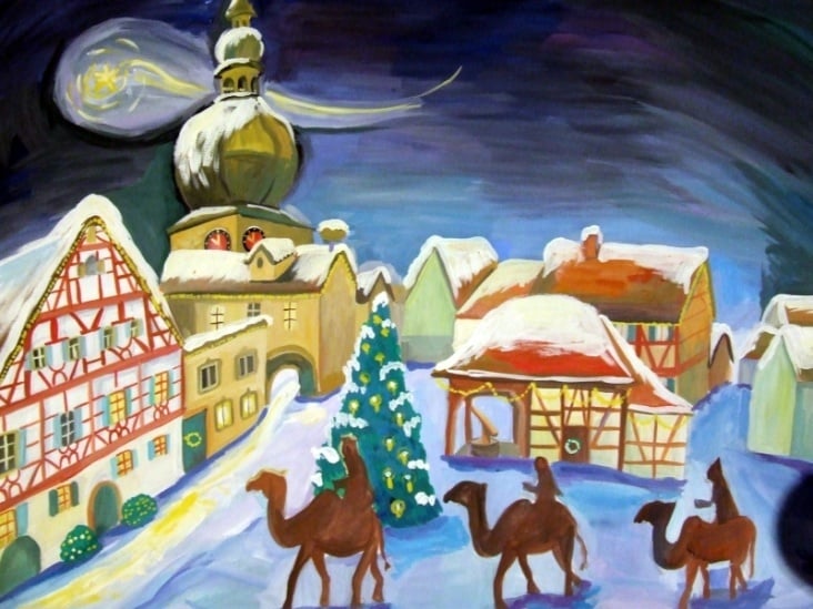 Weihnachtskarte „Stille Nacht“