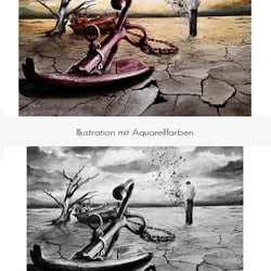 Illustration mit Aquarellfarben