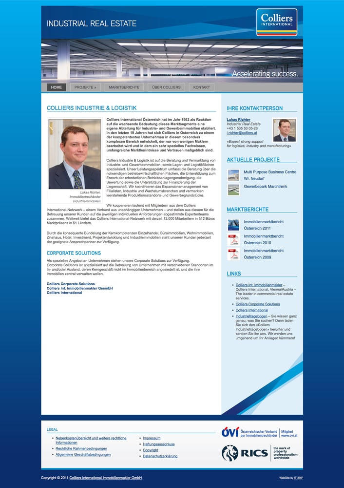 Colliers International Immobilienmakler GmbH – Industrial Real Estate – 01 Home