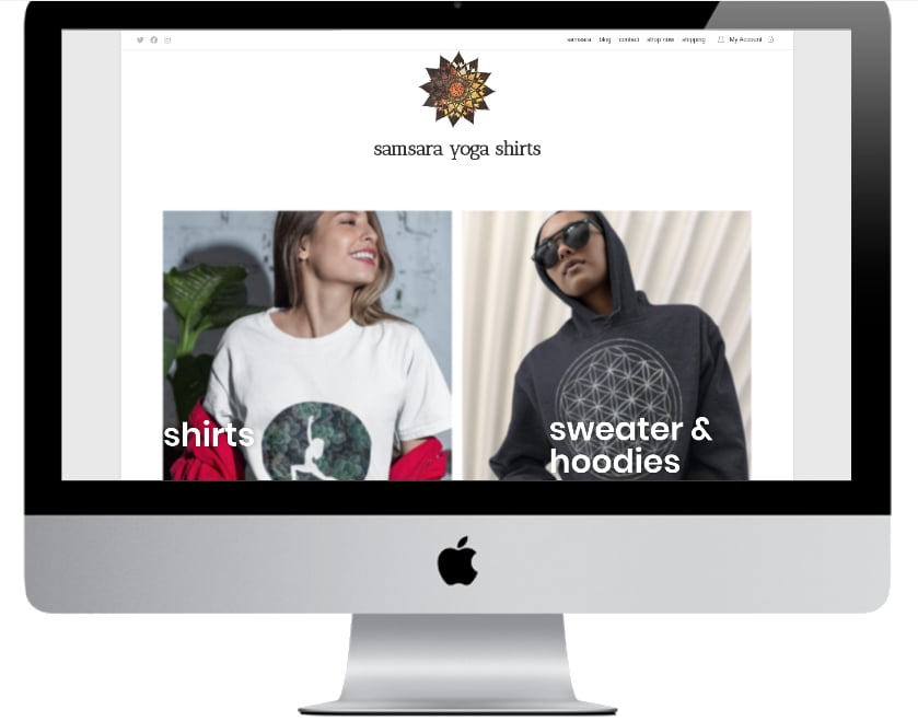 Samsara Yoga Shirts Homepage