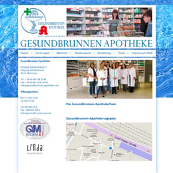 Webseite für eine Apotheke