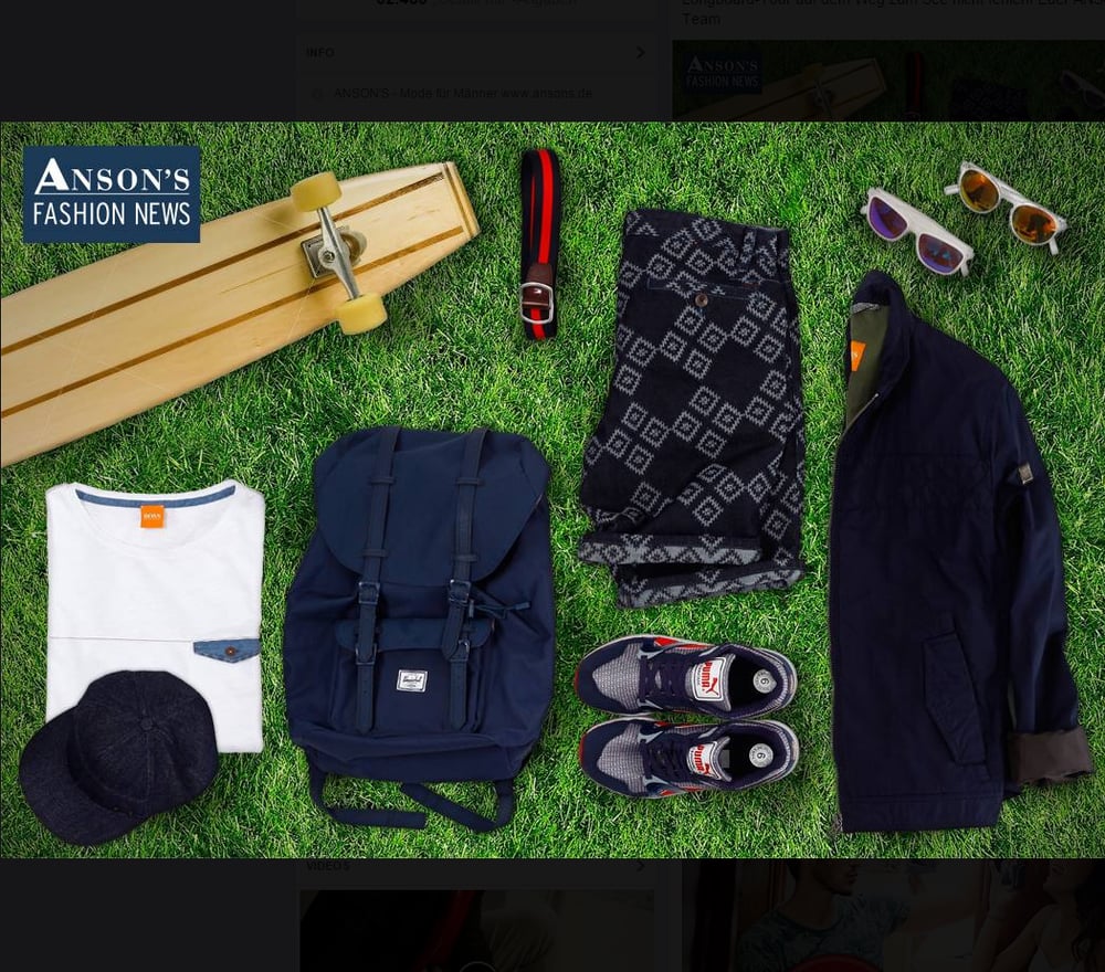 Produktfotografie für ANSON`S – Mode für Männer