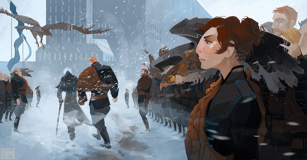 Nacre: guard of honour mood painting