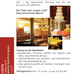 Gutschein in Couponheft Gastro (Text und Design)