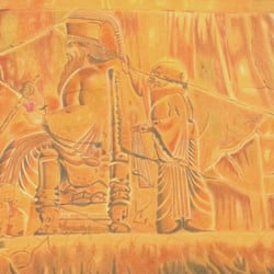 Ewiger Thron (Eternal Throne) – Achämenidischer Glanz – Buntstiftzeichnung – Mary G.