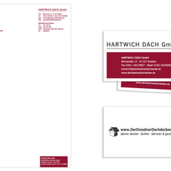 Geschäftsausstattung für einen Dachdecker