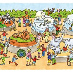Wimmelbild Zoo