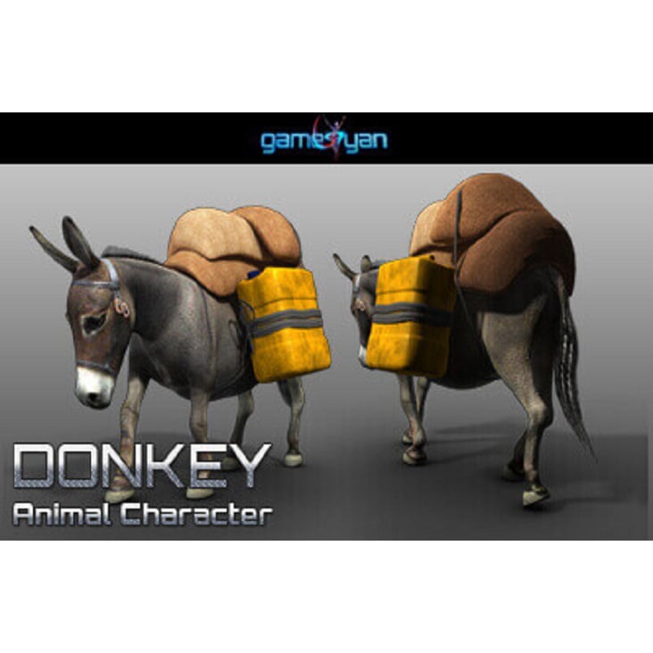 3D-Esel-Tier Character Animation