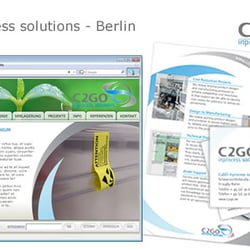 C2GO inprocess solutions – Logo, Visitenkarten, Briefbogen, Webseite