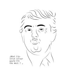Ausschnitt aus einem Malbuch über Donald Trump