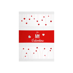 Liebeskarte zum Valentinstag im modernen flat design und modernen Farben