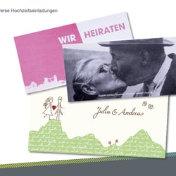 diverse Hochzeitseinladungen