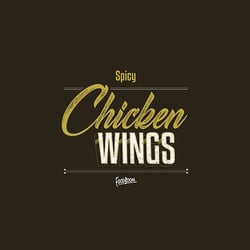 Typo Art Jack Daniel’s Chicken Wings