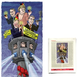 Merkel zum Lichtfest 2009 im Leipziger Stadtmagazin Kreuzer