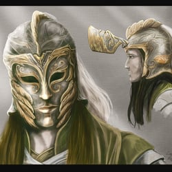 Commissioned work: Helmet for an Elven armor.