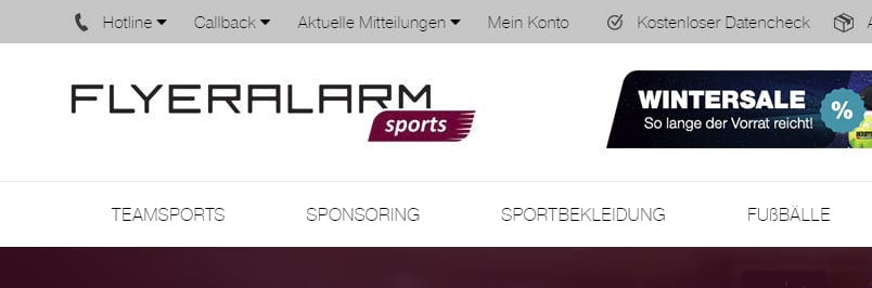 FLYERALARM sports Onlineshop