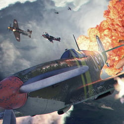 3D Artwork einer Luftschlacht im zweiten Weltkrieg
