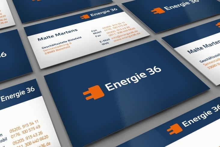 Visitenkarte für Energie36