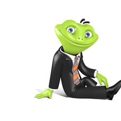 3D Character Frog for representation of the company