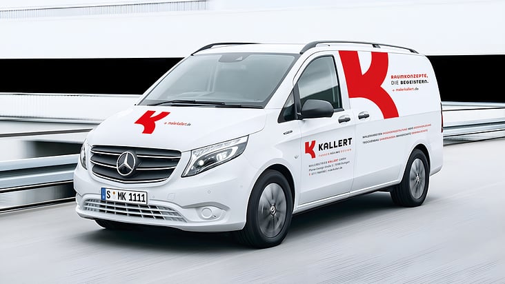 Kallert Malerbetrieb – Fahrzeugbeschriftung im Corporate Design