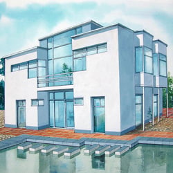 Aquarell für Immobilienhändler