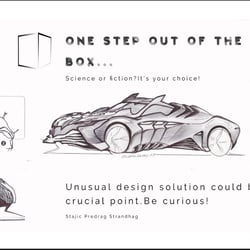 Unique and Curious Car Design Sketches, black pencil