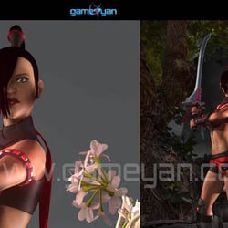 Lady Krieger Charakter 3D-Animation