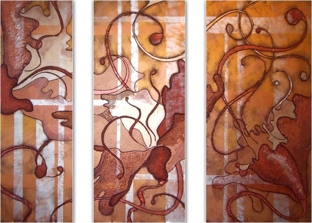 Die Bronzenlilien (Akryl)  400×1200mm; 500×1200mm; 600×1200mm