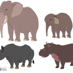 div. afrikanische Tiere