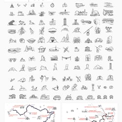 Karten, Icons und Grafiken für den Reise-Bildband „Ab durch Deutschland!“