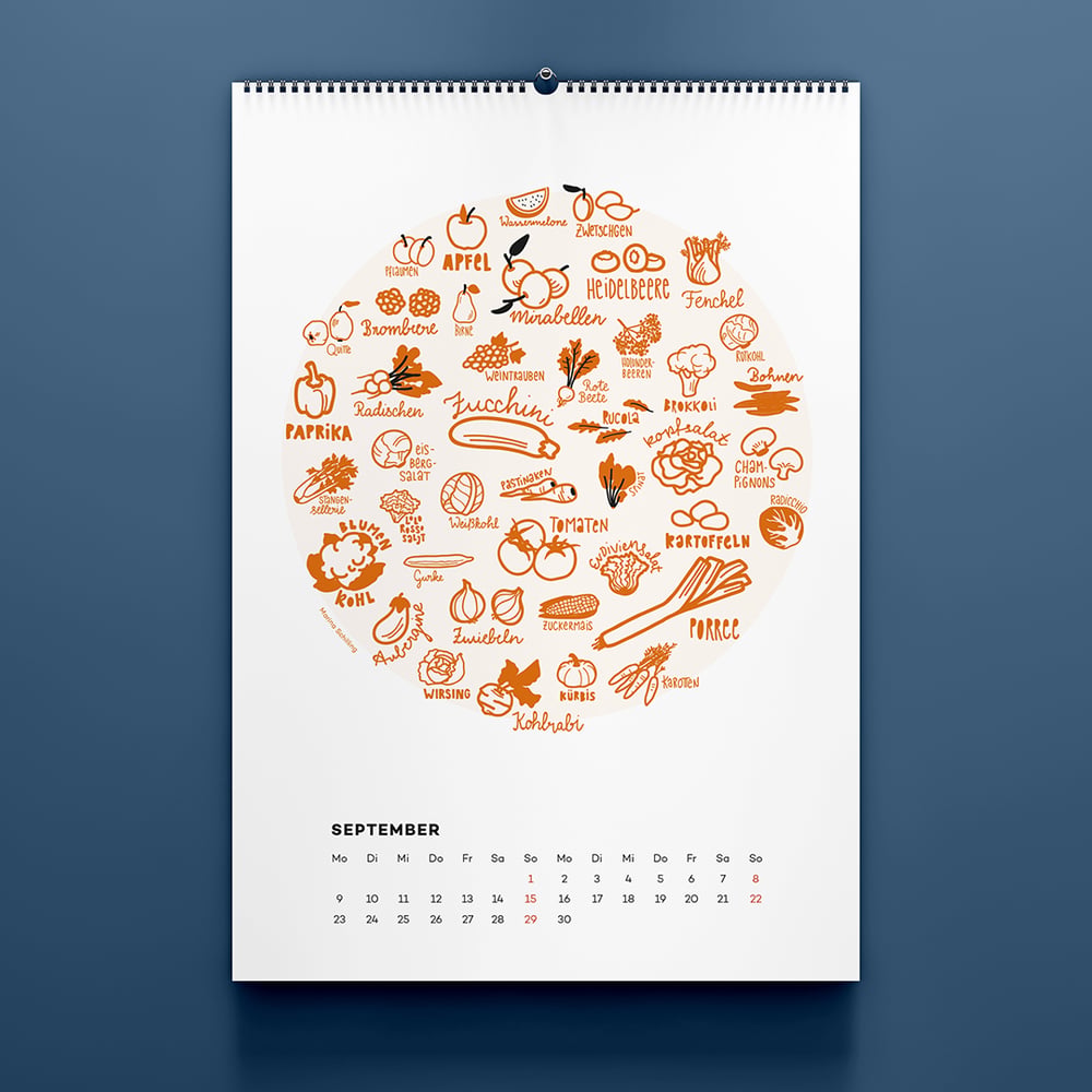 Obst und Gemüse Kalender