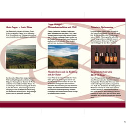 Flyer-Entwurf »Weingut Vincent« Innenseite