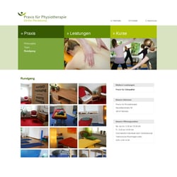 Webseite für die Praxis für Physiotherapie von Dörthe Pferdekamp