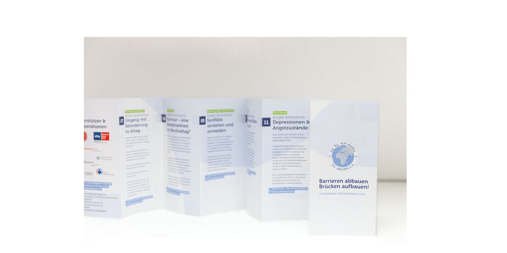 Konzeption und Realisierung Faltblatt Vortragsreihe