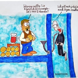 Eine Gruselige Parodie auf „Joscha Sauer“ Herr Riebmann. Habt ihr Blutorangensaft für ihn?