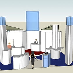 3D-Ansicht / Planungs-Illustration für Messebauten