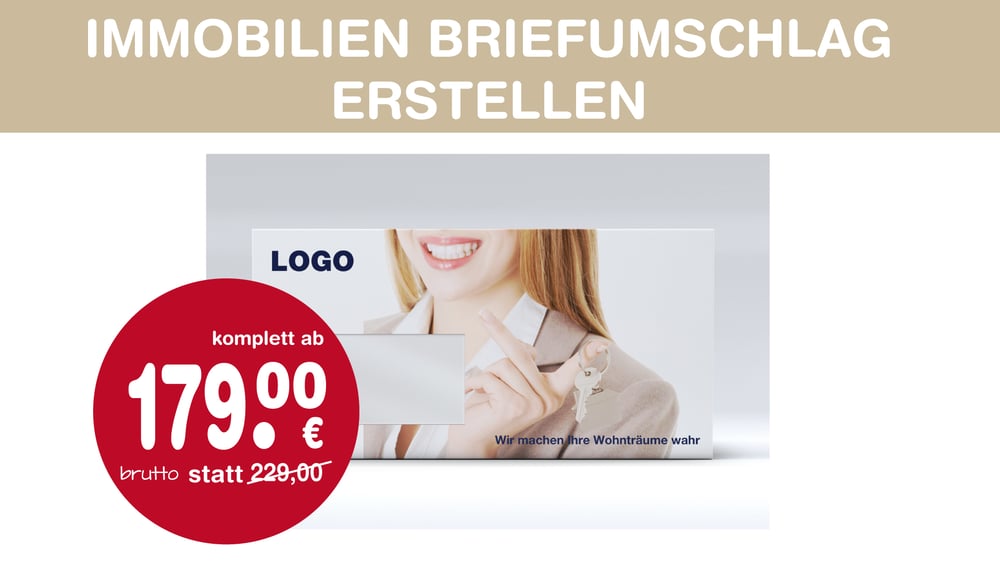 Immobilien-Briefumschlag erstellen | Layout gestalten