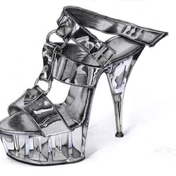 Schuh Freihandzeichnung