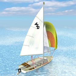 3D-Illustration, Segelboot