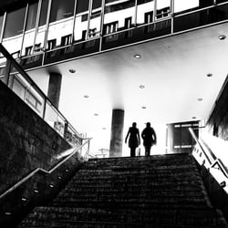 upstairs