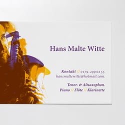 Visitenkarte für einen Jazzmusiker