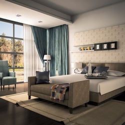 Schlafzimmer – Material- und Lichtstudie