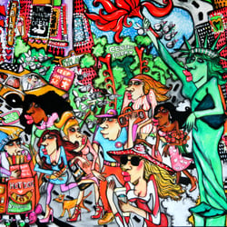 Melerei / 100×140cm Leinwand,Akryl, New York