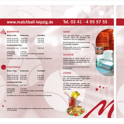 Flyerdesign Matchball Sportcenter (älteres Projekt)