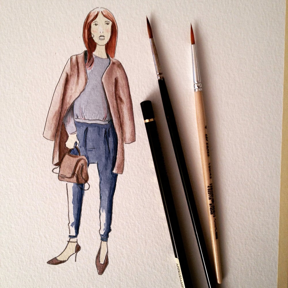 watercolour, colored pencil