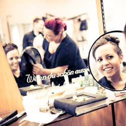 Bride in the mirror